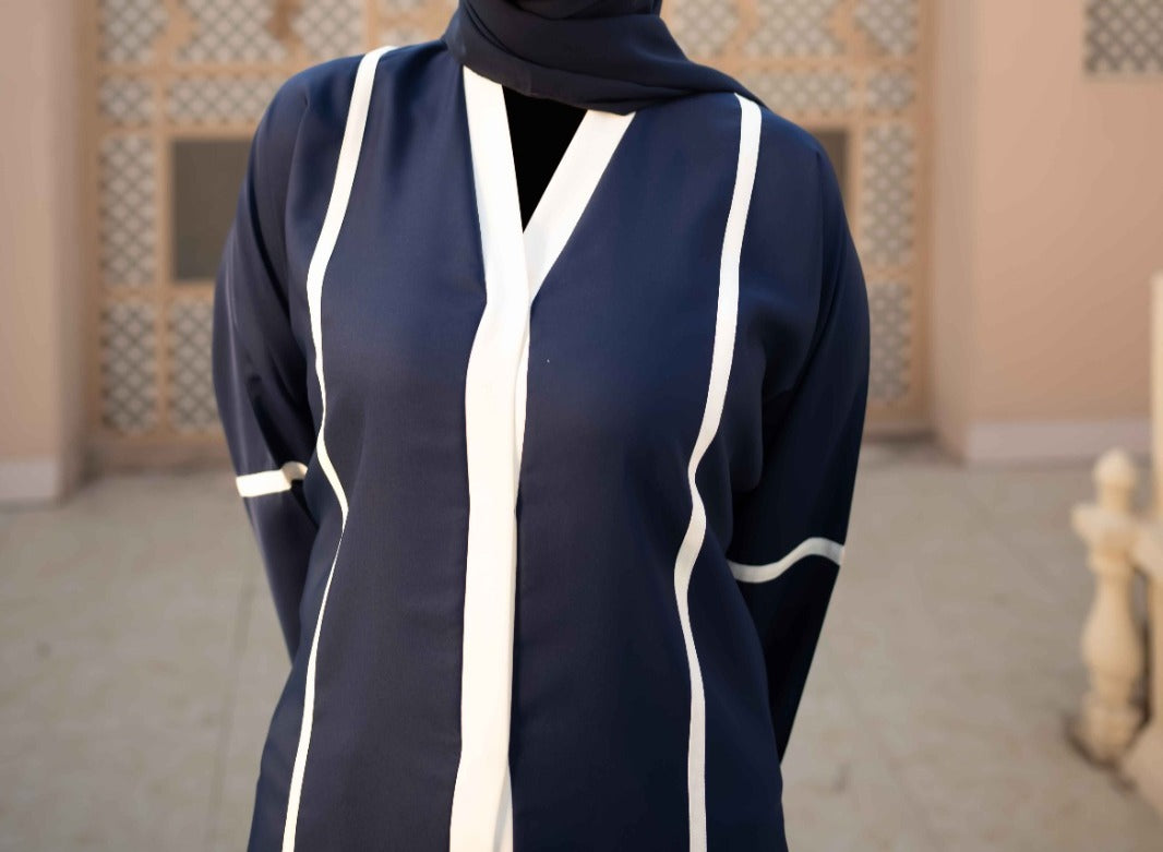 Moonlit Contour Two-Tone Abaya